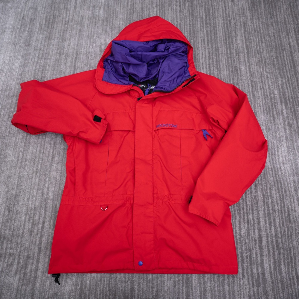 Moonstone Gore-Tex Mountain Parka Jacket Mens Medium Red Vintage Made in USA